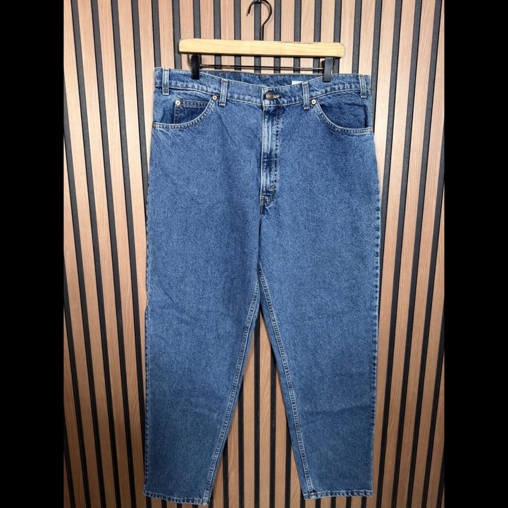 Deadstock Levis 550 Jeans 38 X 32 Mens Blue Orange Tab Vintage 5 Pocket Denim